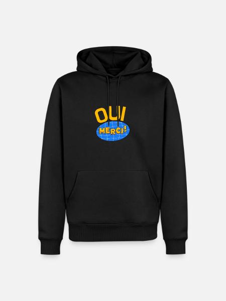 Oui Oui Merci - Männer Premium Bio Hoodie - Schwarz