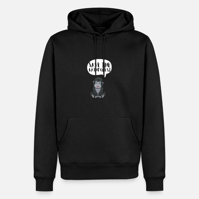 Save The Rainforest - Männer Premium Bio Hoodie - Schwarz