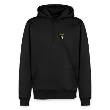 Italie Italien Vallée d’Aoste - Sweat à capuche Premium bio Homme - noir - Devant - Nico (187cm)