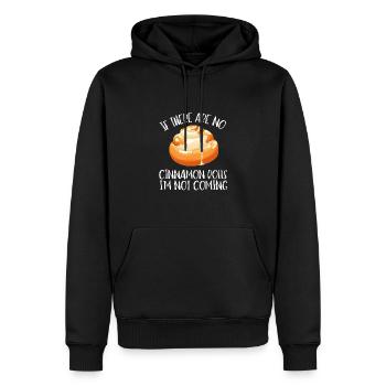 Cinnamon Roll And Cinnamon Buns - Men’s Premium Organic Hoodie - black - Front - Nico (187cm)