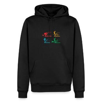 Entretien de piscine et nettoyeur de piscine - Sweat à capuche Premium bio Homme - noir - Devant - Nico (187cm)