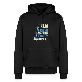 Entretien de piscine et nettoyeur de piscine - Sweat à capuche Premium bio Homme - noir - Devant - Nico (187cm)