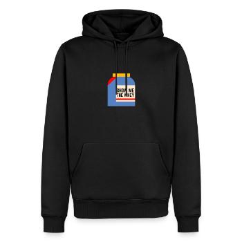 Show The Whey Protein Powder - Männer Premium Bio Hoodie - Schwarz - Vorne - Nico (187cm)