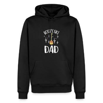 Bouzouki Irlandais Instrument Grec - Sweat à capuche Premium bio Homme - noir - Devant - Nico (187cm)