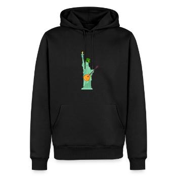 Bouzouki Irlandais Instrument Grec - Sweat à capuche Premium bio Homme - noir - Devant - Nico (187cm)