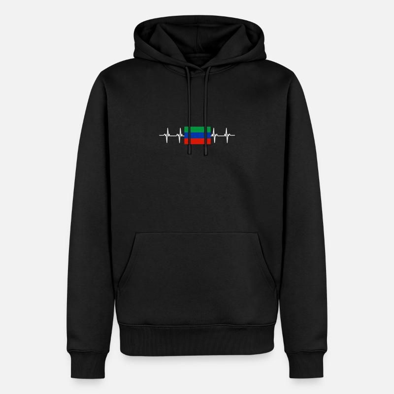 Drapeau russe - Daghestan - Sweat à capuche Premium bio Homme - noir