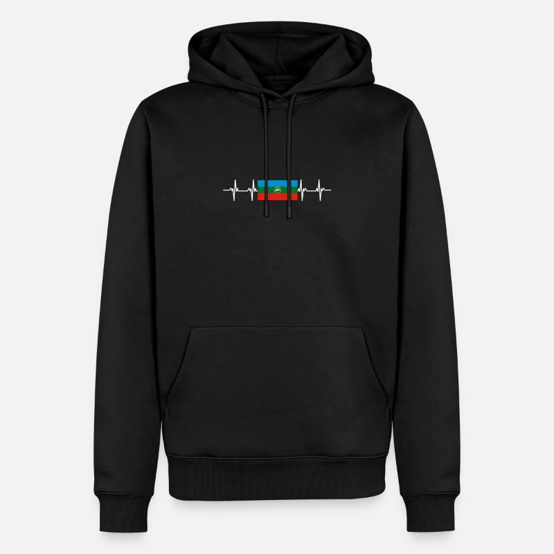 Drapeau russe - Karachay-Cherkessia - Sweat à capuche Premium bio Homme - noir