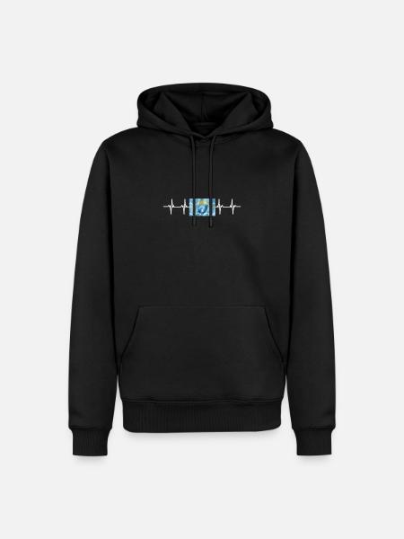 Argentina Flag Chubut - Men’s Premium Organic Hoodie - black