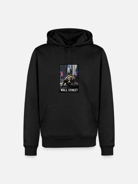 NY Stock Exchange Bull - Men’s Premium Organic Hoodie - black