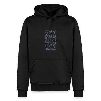 Summer Float Trip River Tube Tubing - Men’s Premium Organic Hoodie - black - Front - Nico (187cm)