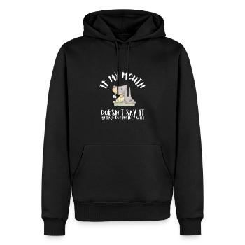 Si ma bouche ne dis-le pas, mon visage le fera certainement: - Sweat à capuche Premium bio Homme - noir - Devant - Nico (187cm)