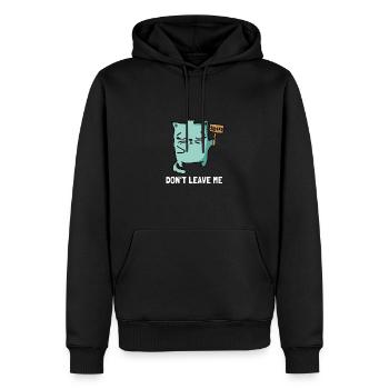 Excuses de couple - Je suis désolé de ne pas me quitter - Sweat à capuche Premium bio Homme - noir - Devant - Nico (187cm)