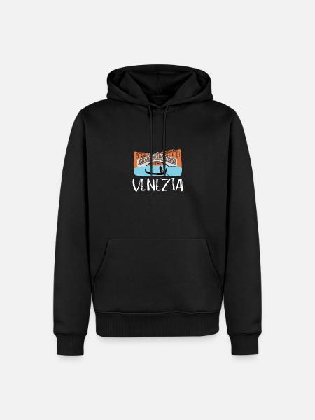Venice Gondola Italy Venezia - Männer Premium Bio Hoodie - Schwarz