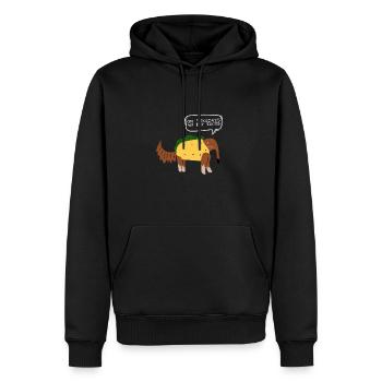 Le mardi, nous mangeons des tacos - Sweat à capuche Premium bio Homme - noir - Devant - Nico (187cm)