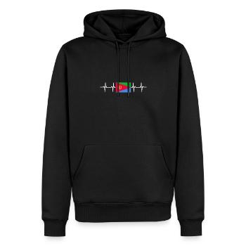 African Flag - Eitrea - Männer Premium Bio Hoodie - Schwarz - Vorne - Nico (187cm)