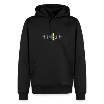 African Flag - Algeria - Männer Premium Bio Hoodie - Schwarz - Vorne - Nico (187cm)