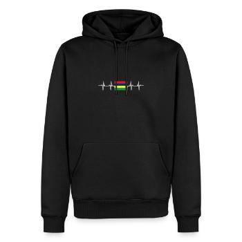 African Flag - Mauritus - Männer Premium Bio Hoodie - Schwarz - Vorne - Nico (187cm)