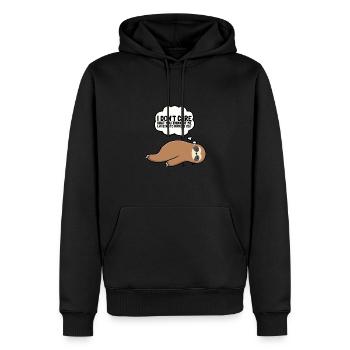 LGBTQ - I dont care what you think about me - Männer Premium Bio Hoodie - Schwarz - Vorne - Nico (187cm)