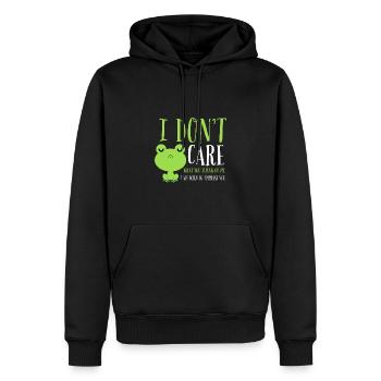 LGBTQ - I dont care what you think about me - Männer Premium Bio Hoodie - Schwarz - Vorne - Nico (187cm)