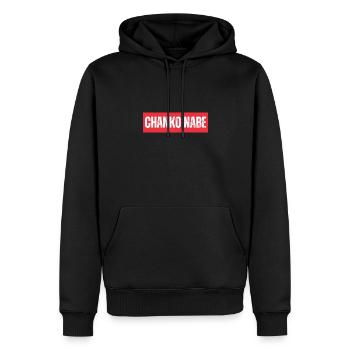 Ragoût de sumo - Hot Pot Chanko Hub - Sweat à capuche Premium bio Homme - noir - Devant - Nico (187cm)