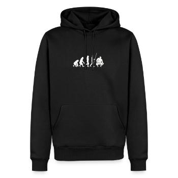 Ragoût de sumo - Hot Pot Chanko Hub - Sweat à capuche Premium bio Homme - noir - Devant - Nico (187cm)