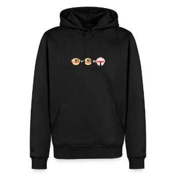 Ragoût de sumo - Hot Pot Chanko Hub - Sweat à capuche Premium bio Homme - noir - Devant - Nico (187cm)