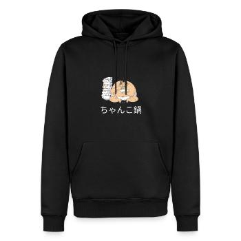 Ragoût de sumo - Hot Pot Chanko Hub - Sweat à capuche Premium bio Homme - noir - Devant - Nico (187cm)