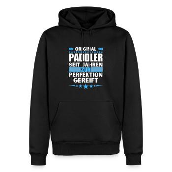 Paddlers matured to perfection - Men’s Premium Organic Hoodie - black - Front - Nico (187cm)