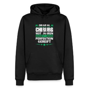 Zur Perfektion gereifter Chirurg - Männer Premium Bio Hoodie - Schwarz - Vorne - Nico (187cm)