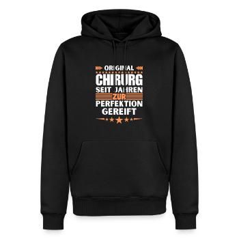 Surgeon Matured to Perfection - Men’s Premium Organic Hoodie - black - Front - Nico (187cm)