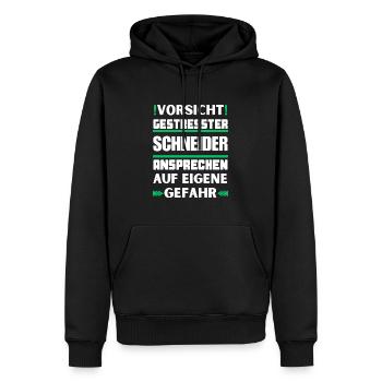 Gestresster Schneider nicht ansprechen! - Männer Premium Bio Hoodie - Schwarz - Vorne - Nico (187cm)