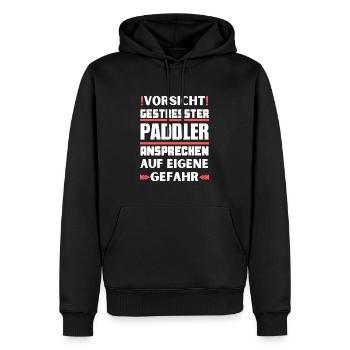 Ne parlez pas à des pagayeurs stressés ! - Sweat à capuche Premium bio Homme - noir - Devant - Nico (187cm)