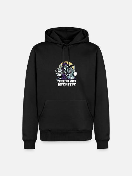 Halloween Grusel Design - Männer Premium Bio Hoodie - Schwarz