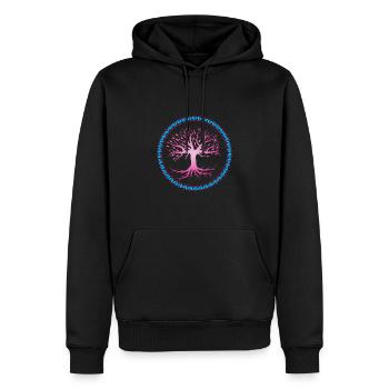 Yggdrasil Wikinger Weltenbaum - Männer Premium Bio Hoodie - Schwarz - Vorne - Nico (187cm)