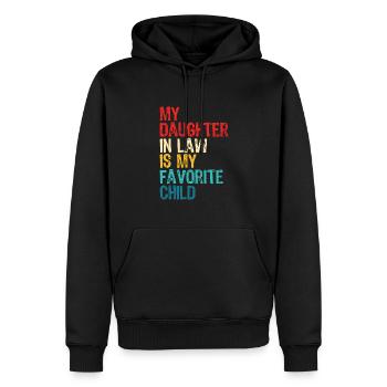 Meine Schwiegertochter ist mein Lieblingskind Retro - Männer Premium Bio Hoodie - Schwarz - Vorne - Nico (187cm)