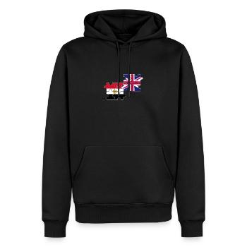 Egypte Drapeau du Royaume-Uni Égyptien britannique - Sweat à capuche Premium bio Homme - noir - Devant - Nico (187cm)