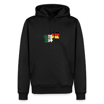 Algerien Deutschland Flagge Deutsch Algerier - Männer Premium Bio Hoodie - Schwarz - Vorne - Nico (187cm)