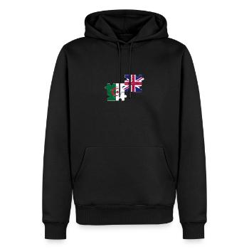 Algerien Britische Flagge Britisch Algerisch - Männer Premium Bio Hoodie - Schwarz - Vorne - Nico (187cm)