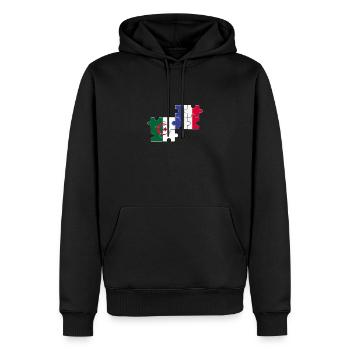 Albanien Frankreich Herzschlag Flagge Albaner - Männer Premium Bio Hoodie - Schwarz - Vorne - Nico (187cm)
