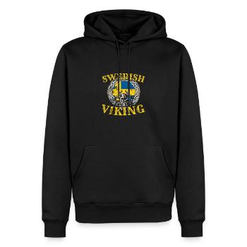 Swedish Viking Schweden Flagge Wikinger Schwede - Männer Premium Bio Hoodie - Schwarz - Vorne - Nico (187cm)