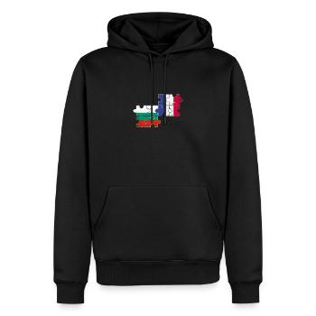 Bulgarien Frankreich Vintage Flagge Bulgare - Männer Premium Bio Hoodie - Schwarz - Vorne - Nico (187cm)