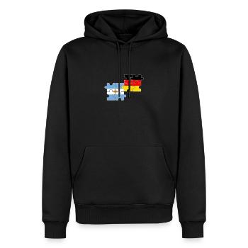 Argentine Allemagne Drapeau Argentin - Sweat à capuche Premium bio Homme - noir - Devant - Nico (187cm)