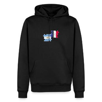 Argentine France Drapeau Argentine - Sweat à capuche Premium bio Homme - noir - Devant - Nico (187cm)