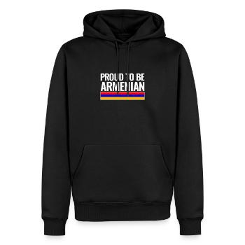 Proud To Be Armenian Armenien Flagge Armenier - Männer Premium Bio Hoodie - Schwarz - Vorne - Nico (187cm)