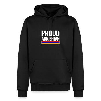Proud Armenian Armenien Flagge Armenier - Männer Premium Bio Hoodie - Schwarz - Vorne - Nico (187cm)