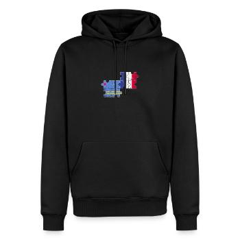 Aruba France Vintage Flag Aruban - Sweat à capuche Premium bio Homme - noir - Devant - Nico (187cm)