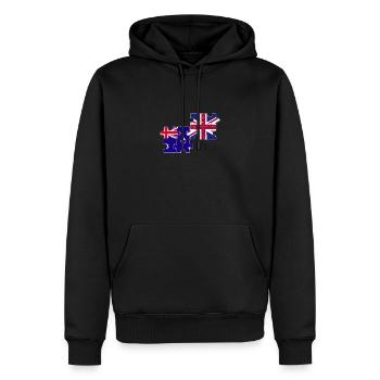 Australien UK Flagge Britisch Australisch - Männer Premium Bio Hoodie - Schwarz - Vorne - Nico (187cm)