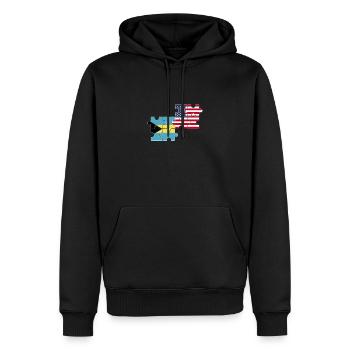 Bahamas USA Flag Bahamiens américains - Sweat à capuche Premium bio Homme - noir - Devant - Nico (187cm)