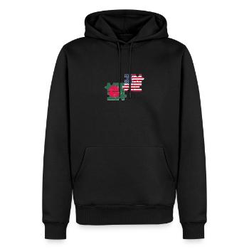 Bangladesh USA Flag American Bangladesh - Sweat à capuche Premium bio Homme - noir - Devant - Nico (187cm)