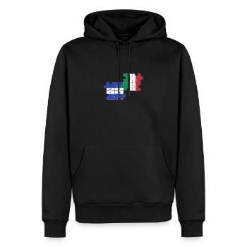 Honduras Italie Drapeau Italiens Honduriens - Sweat à capuche Premium bio Homme - noir - Devant - Nico (187cm)